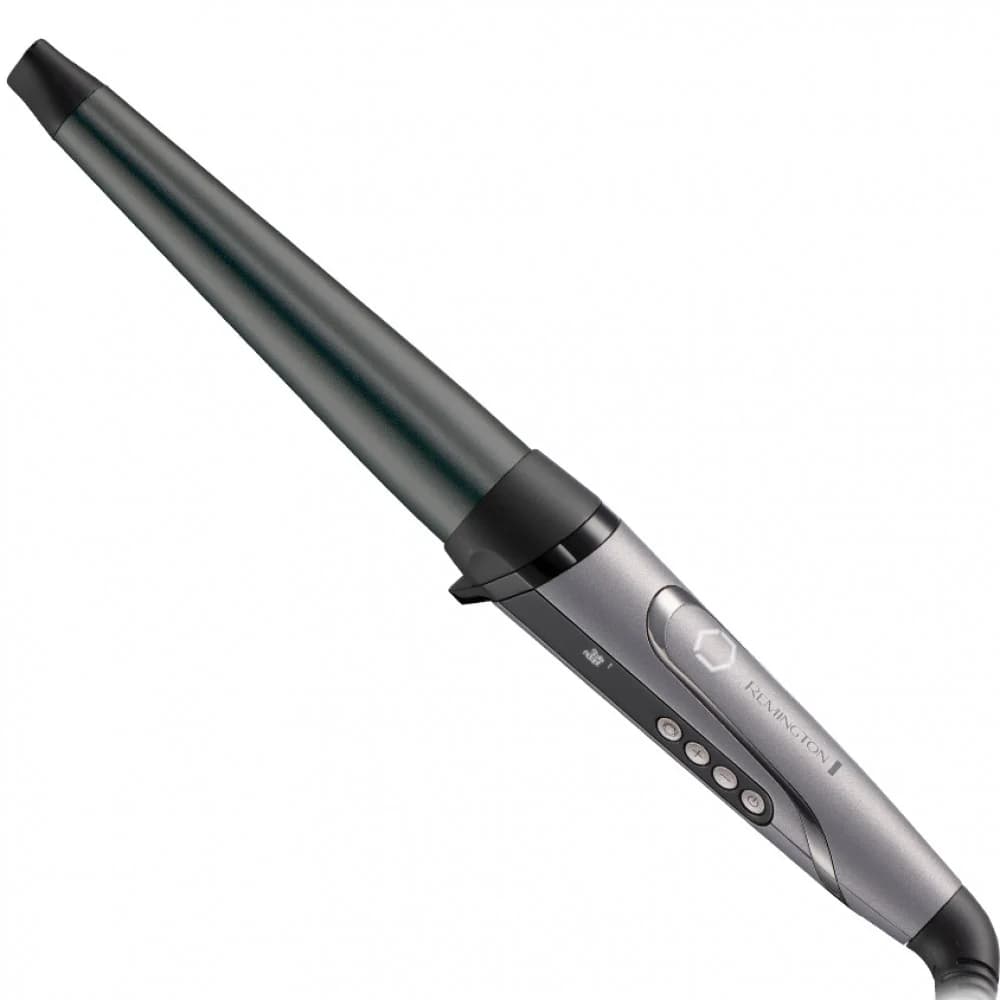 Плойка конусная, REMINGTON, CI98X8, Мощность 56W, 9 режимов нагрева, Температура нагрева 130- 210°C, Автоотключение, Серебристый