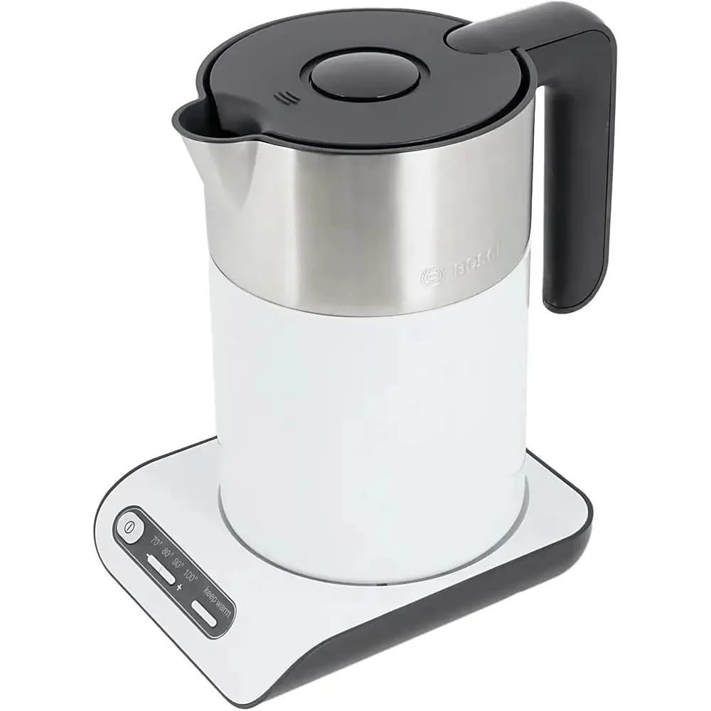Чайник электрический Bosch TWK8611P 1.5л. 2400Вт белый/серебристый (корпус: нержавеющая сталь)