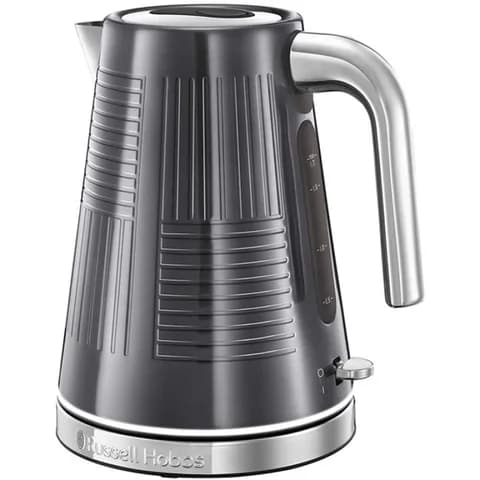 Чайник электрический, Russell Hobbs, 25240-70, Мощность 2400Вт, Объем 1.7л, Нержавеющая сталь, Внутренняя подсветка, Автоотключение: при закипании, при отсутствии воды, при снятии с подставки, Серый