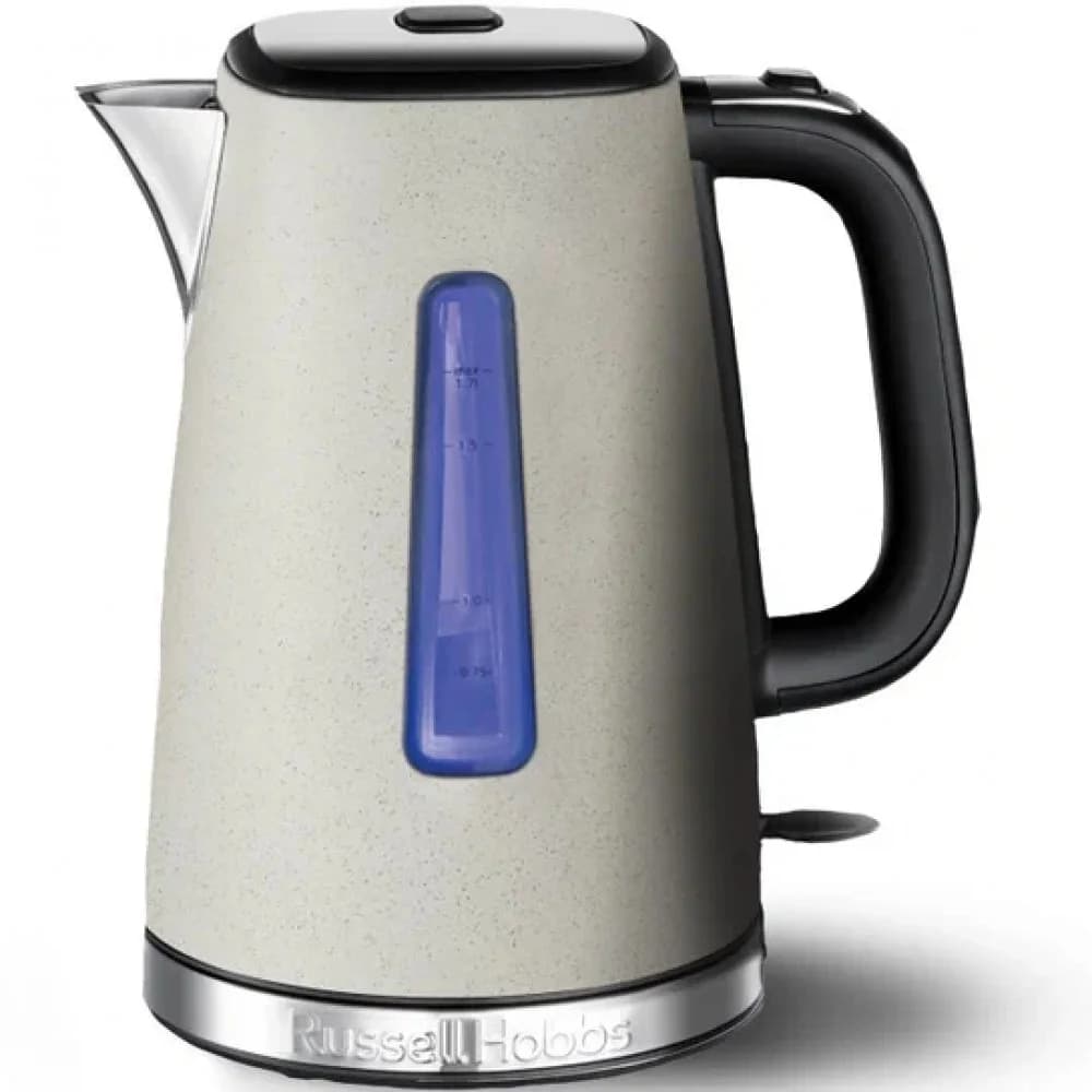 Электрочайник, Russell Hobbs, 26960-70, Мощность 2400Вт, Объем 1.7л, Нержавеющая сталь, Внутренняя подсветка, Автоотключение: при закипании, при отсутствии воды, при снятии с подставки, Бежевый