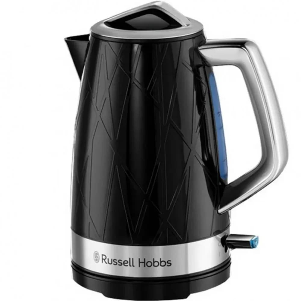 Электрочайник, Russell Hobbs, 28081-70, Мощность 2400Вт, Объем 1.7л, Пластик, Внутренняя подсветка, Автоотключение: при закипании, при отсутствии воды, при снятии с подставки, Съемная крышка, Черный