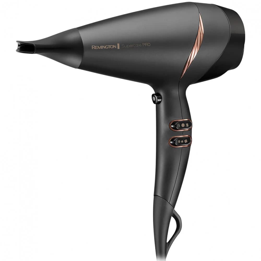 Фен с АС мотором, REMINGTON, AC7200, Мощность 2200W, 2 скоростных режима, 3 температурных режима, AC мотор, Длина шнура электропитания 300см, Черный