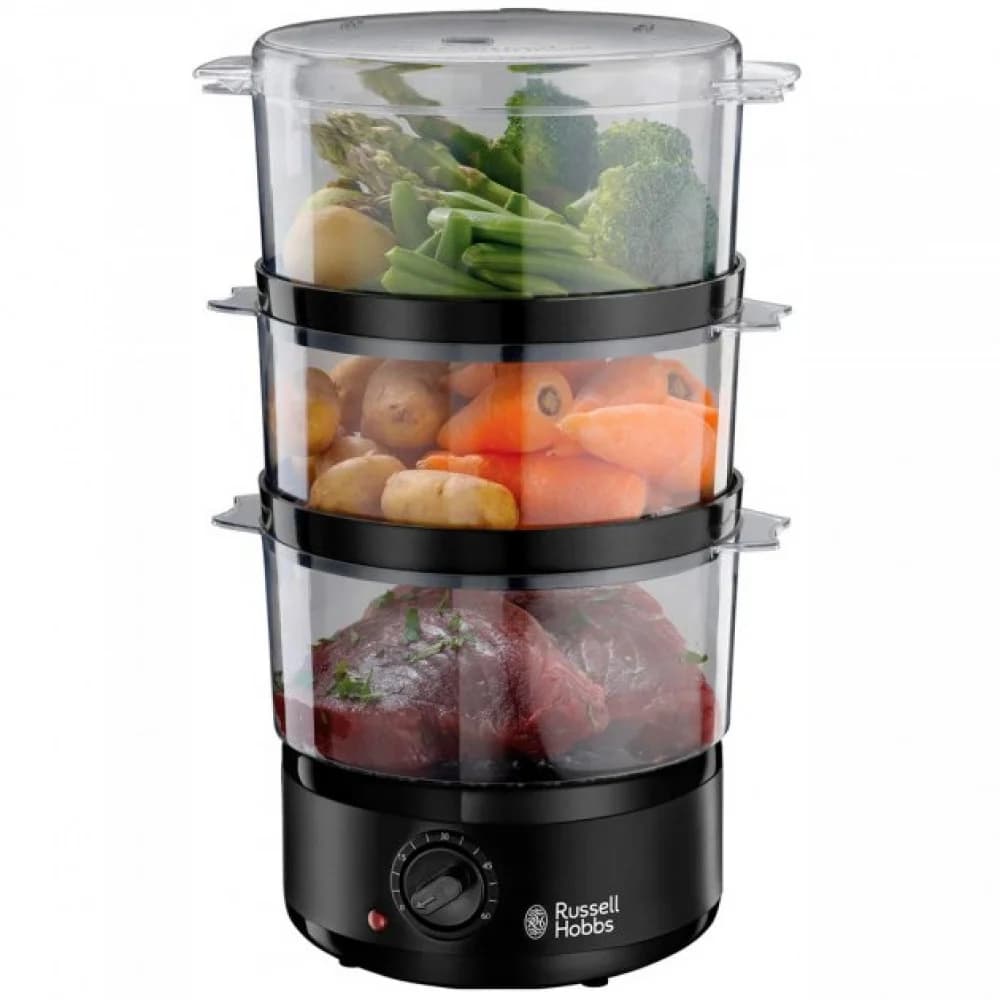 Пароварка Russell Hobbs 26530-56, 7л, 3 яруса, 400Вт, Black
