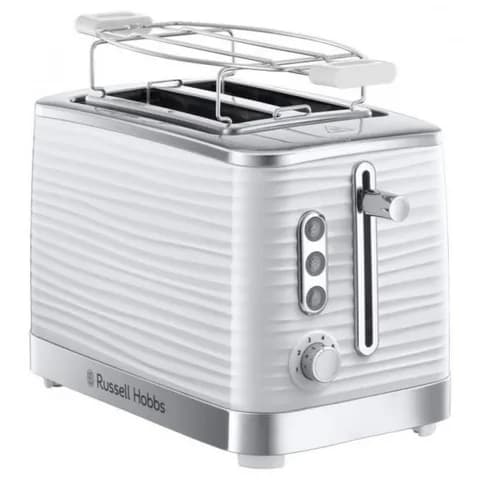 Тостер, Russell Hobbs, 24370-56,Количество режимов обжаривания 6 ,Кол-во отделений 2, Цвет ,Белый ,Материал корпуса ,Пластик ,Функции тостера ,Подогрев ,Размораживание ,Особенности конструкции ,Подс