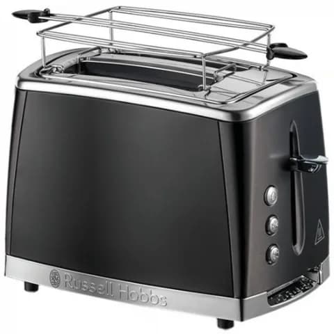 Тостер, Russell Hobbs, 26150-56, Мощность 1550Вт, 6 режимов обжаривания, 2 отделения, Таймер, Функция "Размораживание", Функция "Отмена", Функция «подогрева» во время приготовления, Черный