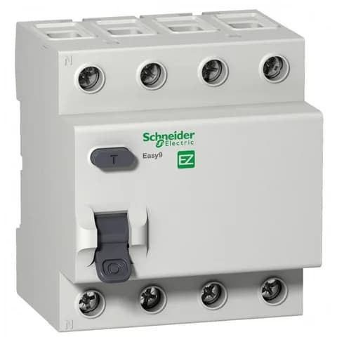 Выключатель дифференциального тока, SE, EZ9R34425 - 4P, EASY9, 4P 25А 30мА