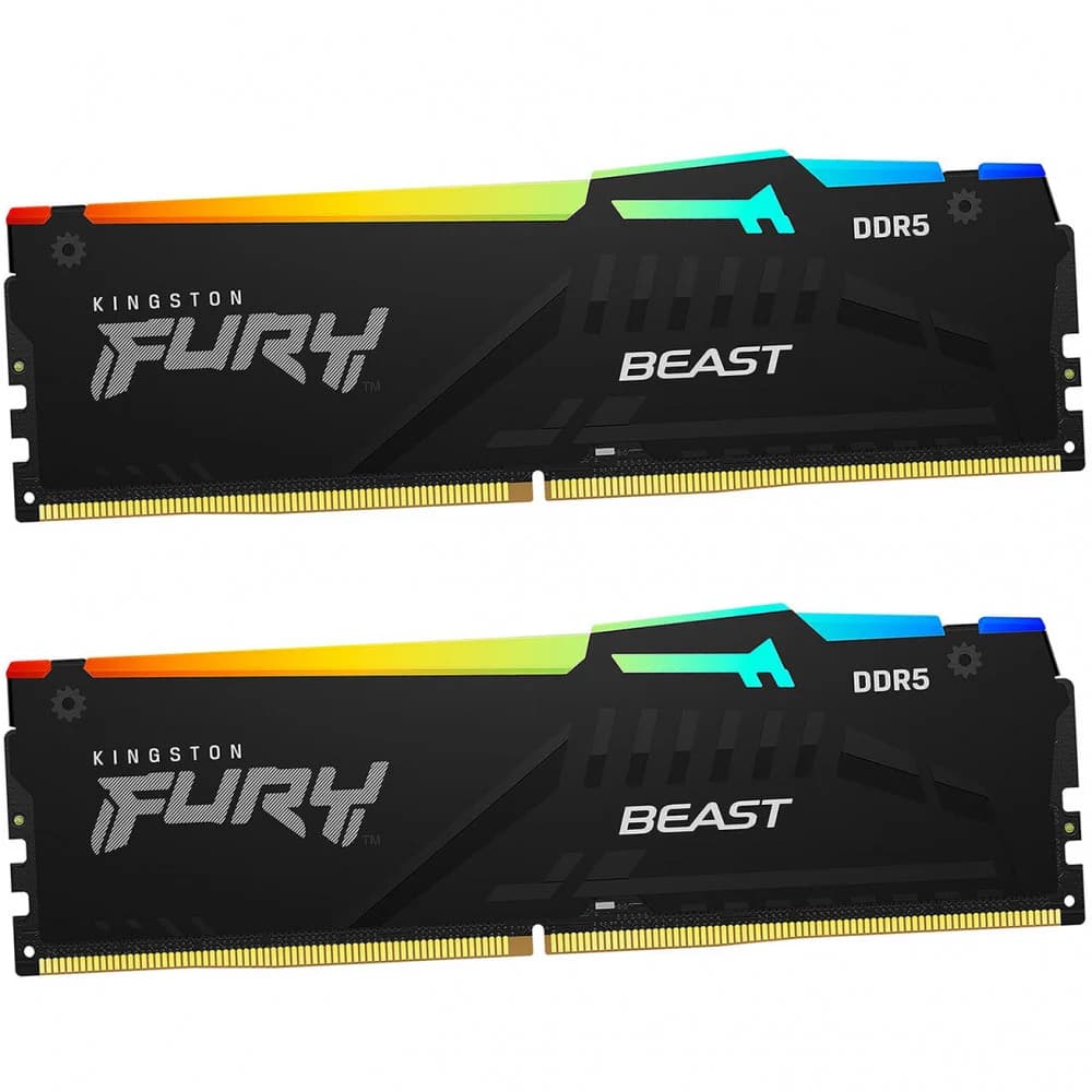 DIMM DDR5 64 GB kit 6000MHz Kingston Fury Beast, KF560C30BBEAK2-64, (2x32GB) CL30