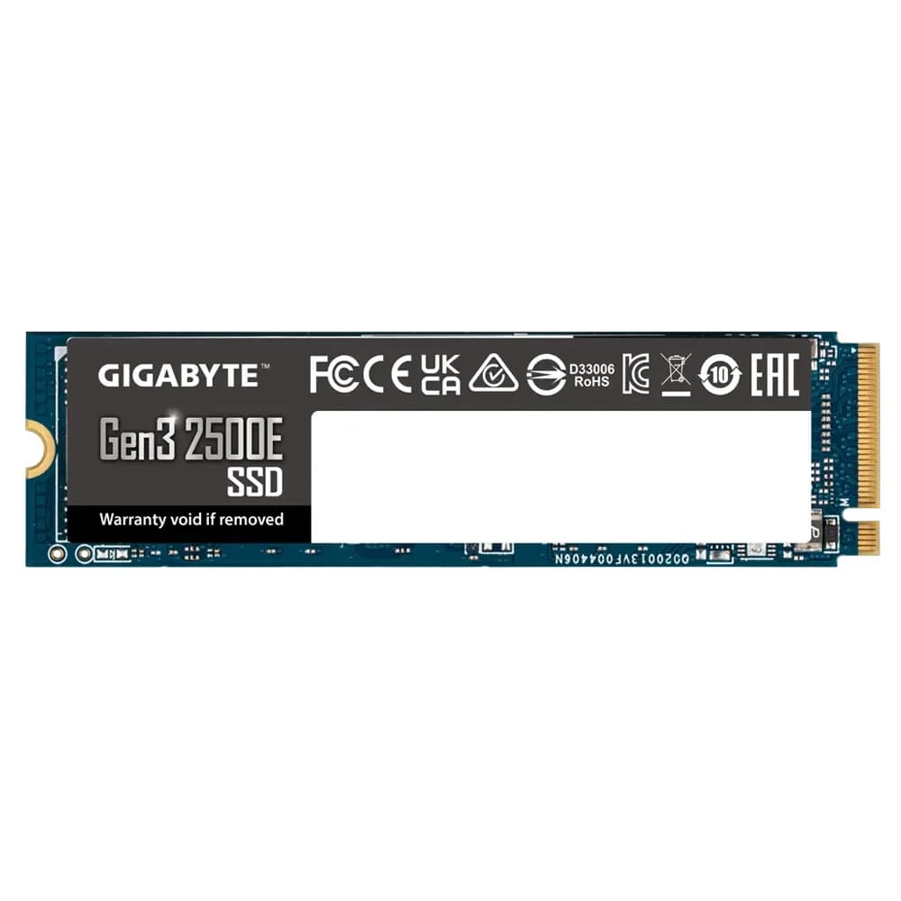2TB M.2 2280 Gen3 2500E G325E2TB Gigabyte Gen3 2500E PCIe 3.0x4, NVMe 1.3, MTBF 1.5