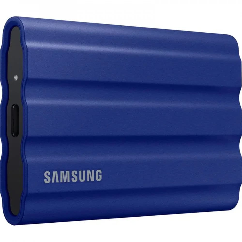 Внешний SSD 2000Gb Samsung T7 Shield USB 3.2 Gen.2 (10 Гбит/c) AES 256 Поддержка NVMe Синий MU-PE2T0R/WW