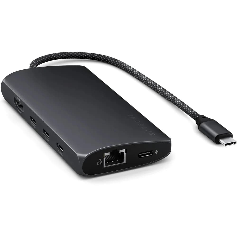 SATECHI USB-C MultiPort Adapter 8K with Ethernet V3 - Midnight