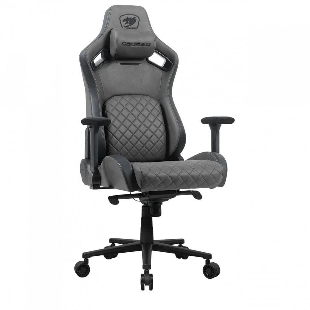 Игровое компьютерное кресло, Cougar, Defensor S Jet Gray F, Искусственная кожа PU AIR, (Ш)57*(Г)53*(В)129,5 (137) см, Серый