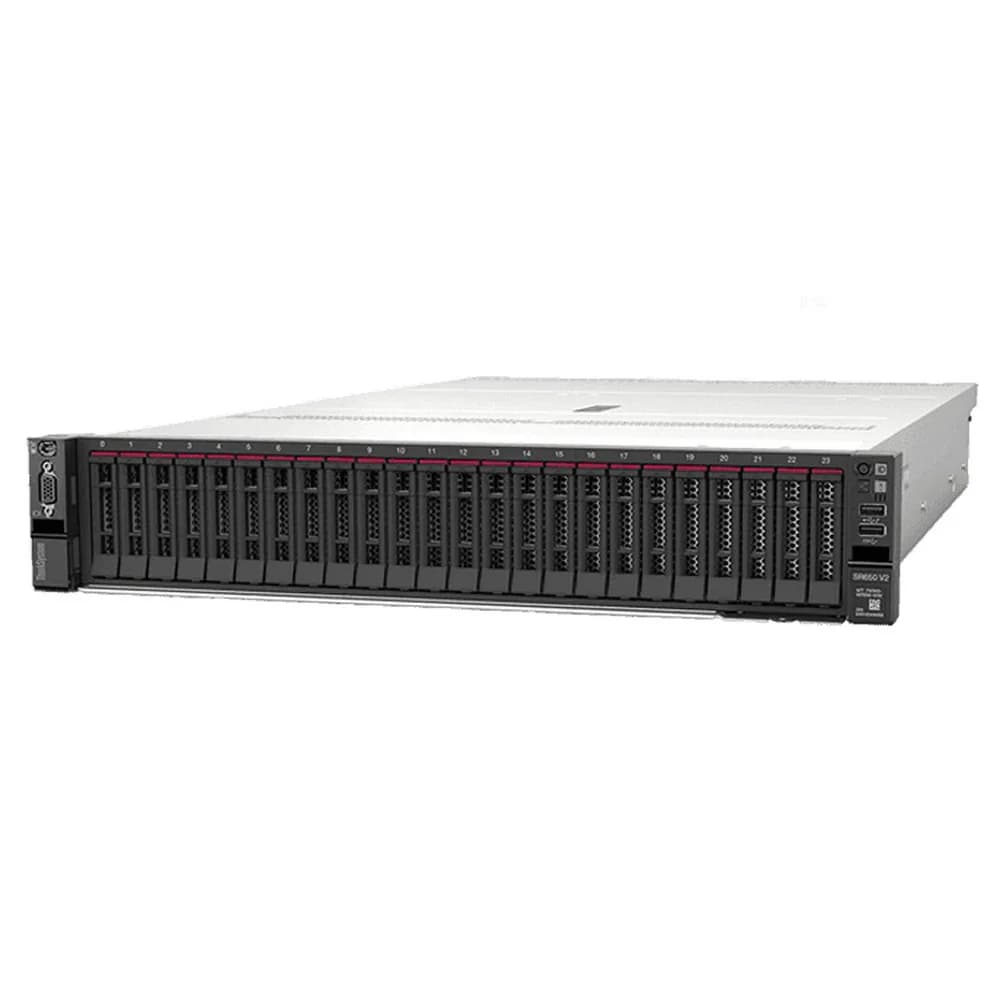 7Z73TA8100 SR650 V2 Xeon Silver 4314 (16C 2.4GHz 24MB Cache/135W), 32GB (1x32GB, 3200MHz 2Rx4 RDIMM), 8 SAS/SATA, 9350-8i, 1x750W Platinum, 5 Standard Fans, XCC Enterprise, Toolless V2 Rails