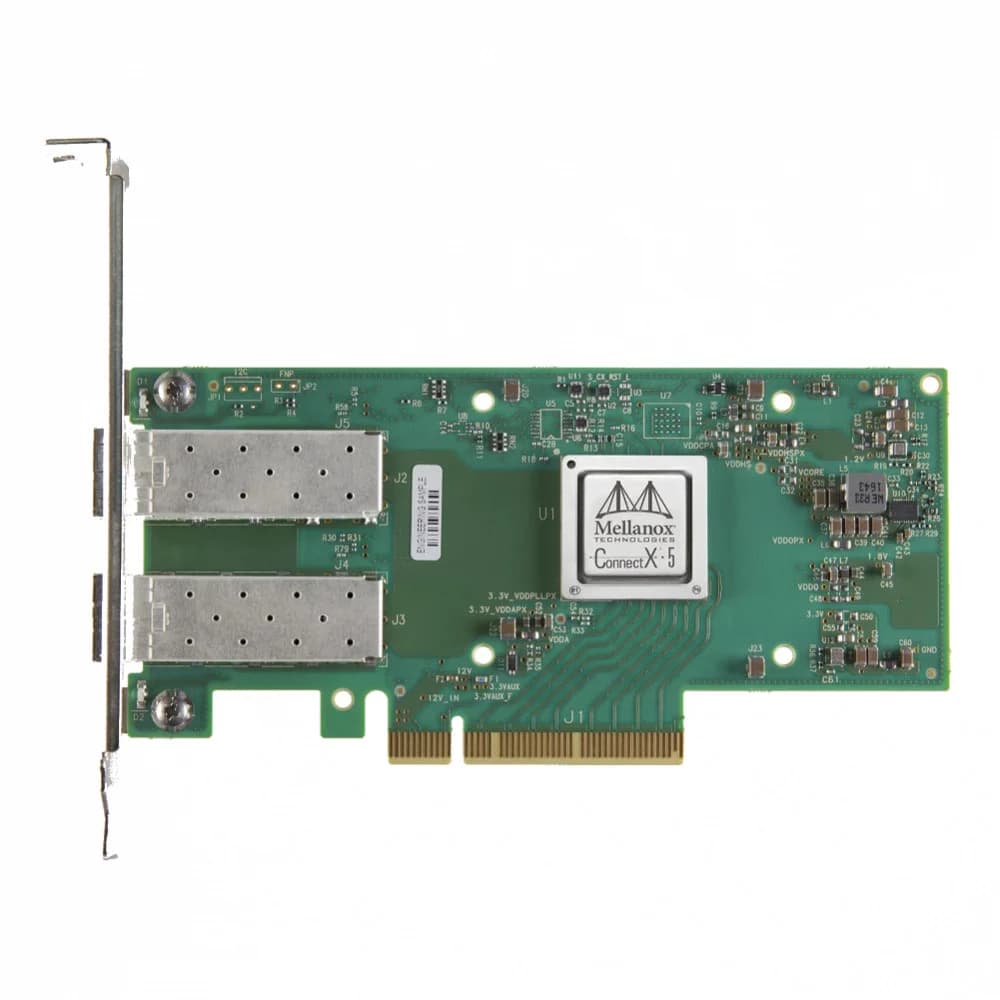 Сетевой адаптер Mellanox ConnectX-5 EN network interface card, 25GbE dual-port SFP28, PCIe Gen 3.0 x8, UEFI Enabled (x86/Arm), tall bracket, (analog MCX512A-ACAT) 1 year