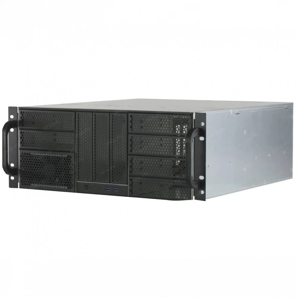 Procase RE411-D9H3-A-45 Корпус 4U server case,9x5.25+3HDD,черный,без блока питания,глубина 450мм,MB ATX 12"x9,6"
