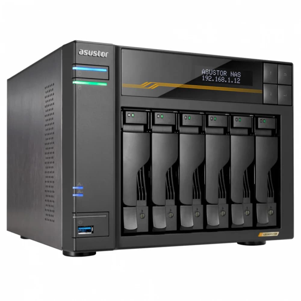 Сетевой накопитель ASUSTOR AS6806T 6-bay NAS server 16GB DDR5 AMD Ryzen V3C14 - 2x 10 GbE + 2x 5 GbE.