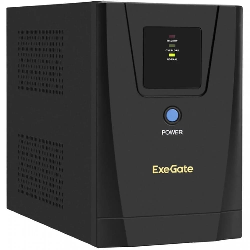 UPS ExeGate UNB-1600.LED.AVR.2SH.3C13.USB, 1600VA/950W, 12V/9Ah*2, (2) Schuko+(3)IEC