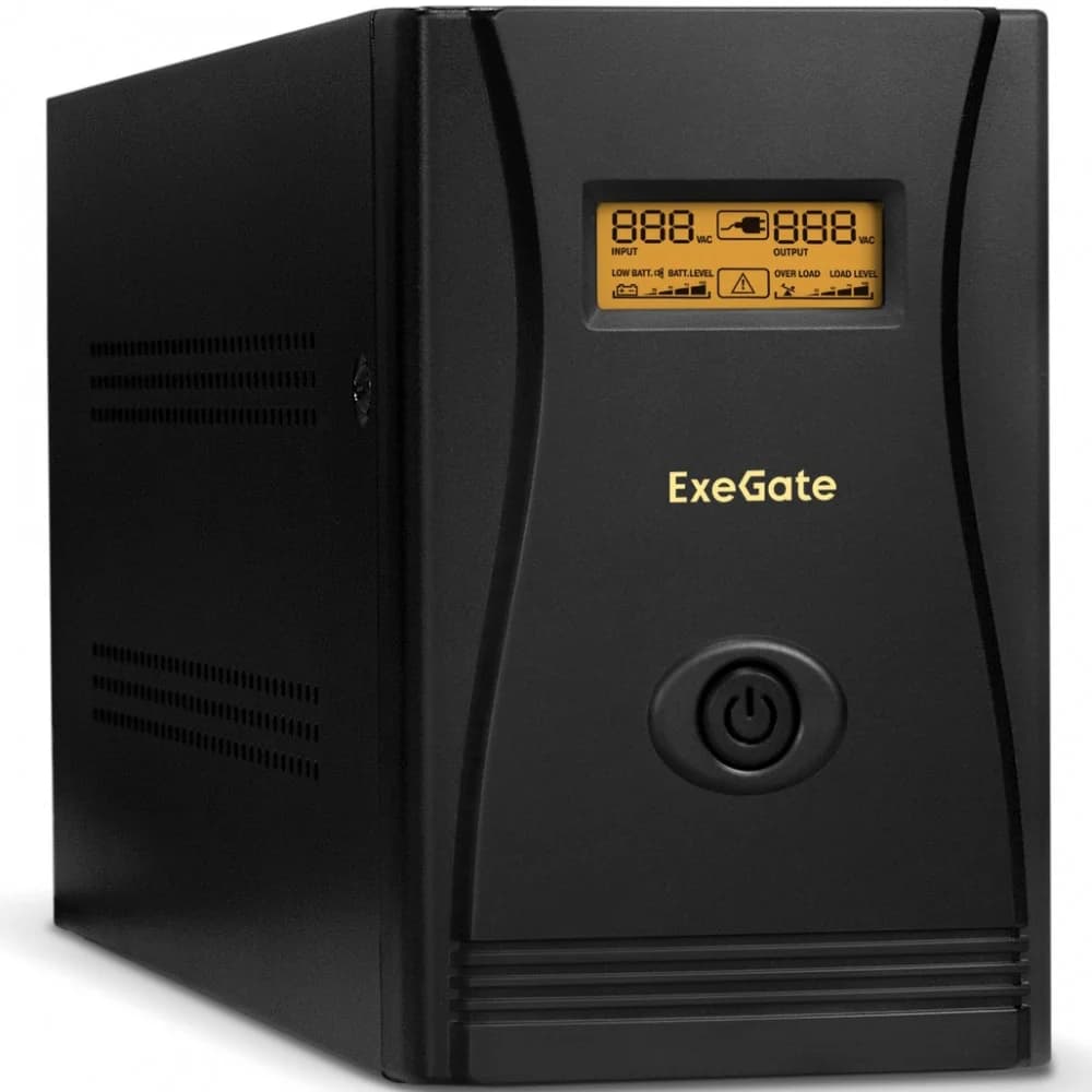 ИБП ExeGate SpecialPro Smart LLB-3000.LCD.AVR.4SH.RJ.USB 3000VA/1800W, LCD, AVR,4*Schuko,RJ45/11,USB, металлический корпус, Black