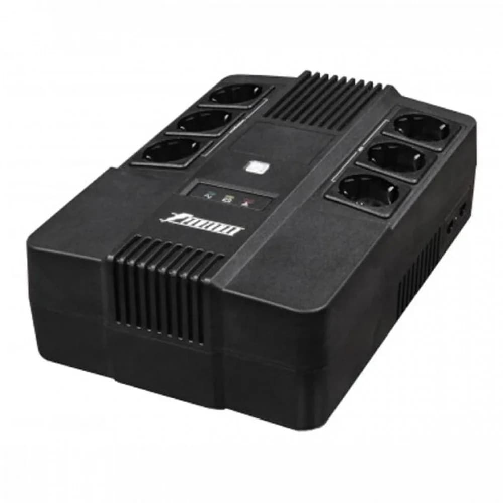 ИБП POWERMAN Brick 800, линейно-интерактивный, 800ВА, 480Вт, 3 евророзетки с резервным питанием, 3 евророзетки с фильтрацией, защита RJ45/RJ11, батарея 12В 9Ач 1 шт., 293мм х 202мм х 93мм, 5.2 кг./
