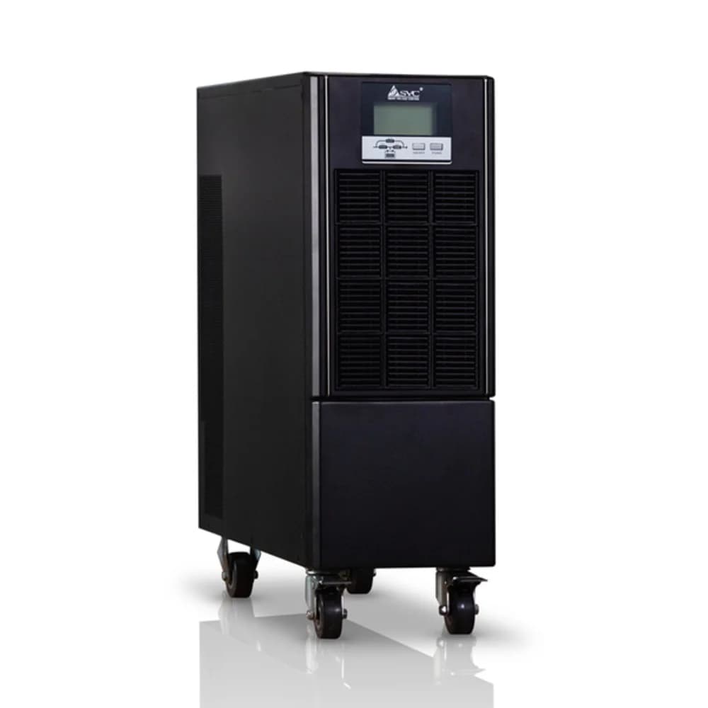 UPS SVC GT31-20KVA UPS, SVC, GT31-20KVA, Мощность 20кВА/18кВт, Трёхфазный (3 фазы на вход, 1 на выход), GT31-серия, On-Line, LCD\RS-232/USB SMART, Диапазон работы AVR: 305-486В, Батарея: 16 шт. (не