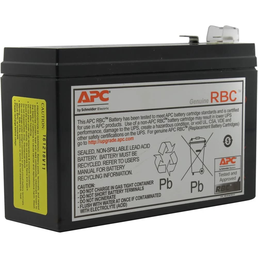 Сменный аккумуляторный картридж APC №106 Характеристики: Батареи и продолжительность автономной работы: Тип батарей: Необслуживаемая герметичная свинцово-кислотная батарея с загущенным электролитом
