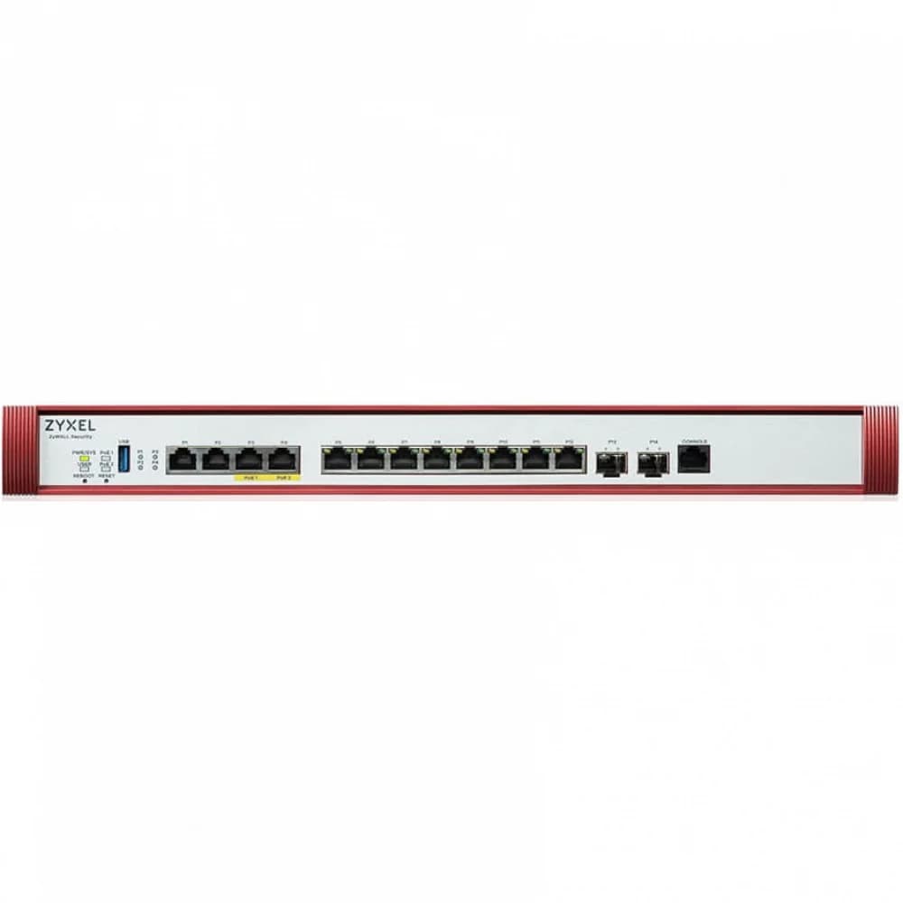 Межсетевой экран Zyxel USG FLEX 700H с подпиской Gold на 1 год (AS, AV, CF, IDP/DPI, Sandboxing, SecuReporter), Rack, 2xSFP+ (LAN/WAN), 2xRJ-45: 1/2.5/5/10G PoE+ (LAN/WAN), 2xRJ-45: 1/2.5G (LAN/WAN)