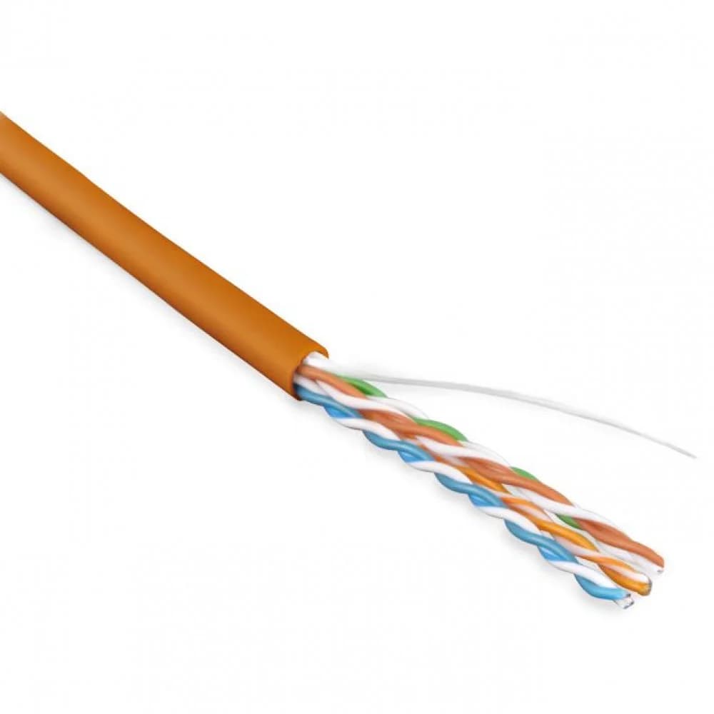 Кабель LANMASTER патч-кордовый UTP, 4x2, кат 5E, 350Mhz, LSZH, оранжевый, 305 м