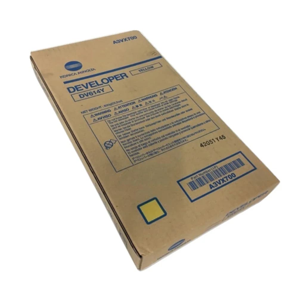 Девелопер Konica Minolta bizhub PRESS C1060/C1060L/C1070/C1070P/C2060/C2060L/C2070(P)/C3070/C3070L/C3080/C3080(P)/C83hc желтый DV-614Y ресурс 1200K