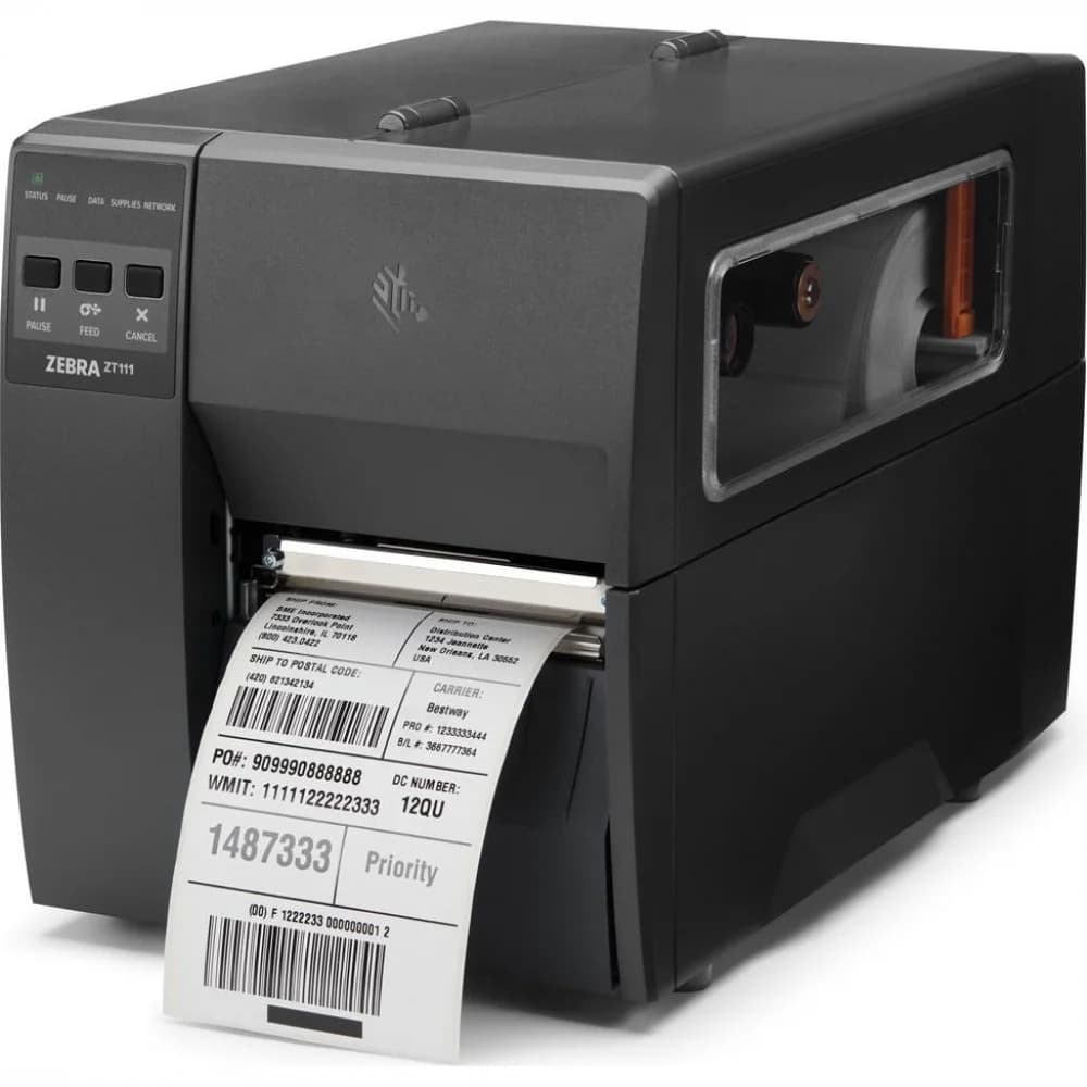 Принтер TT Printer ZT111 4", 203 dpi, Thermal Transfer, Tear, EU/UK Cords, USB, Serial, Ethernet, BTLE, USB Host, EZPL