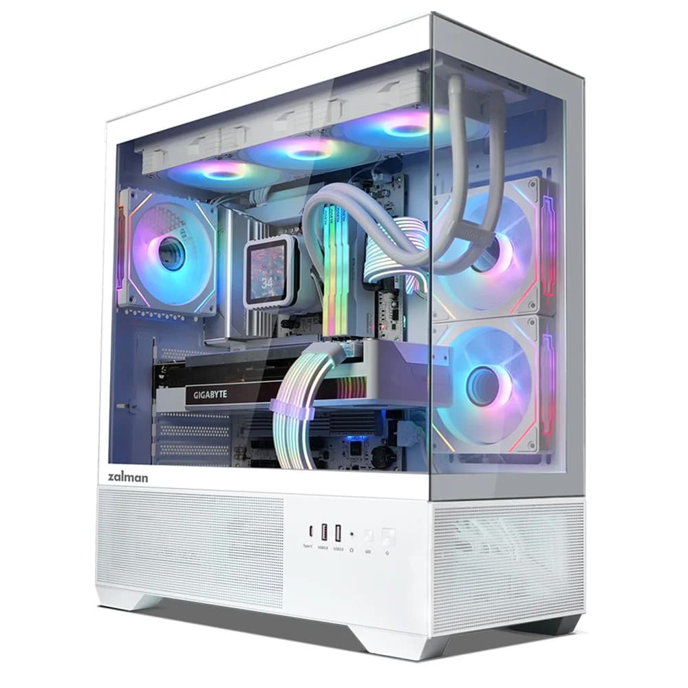 Компьютерный корпус, Zalman, CHRONIX V2 White, CHRONIX V2 White, ATX, 1*3.5"/2*2.5", Высота кулера до 165 мм, Длина VGA до 410 мм, 436х215х487 мм, Без Б/П, Белый