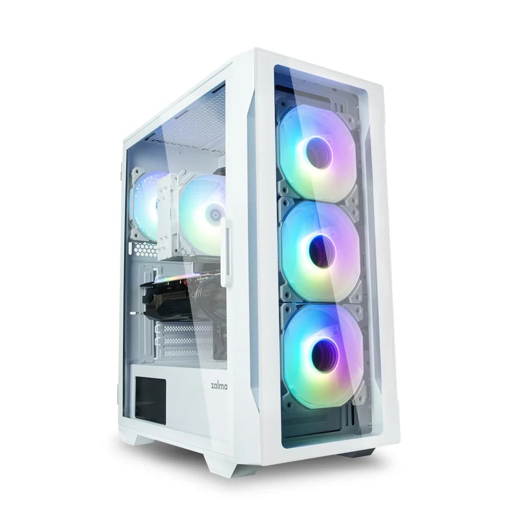 Корпус MidiTower Zalman I3 NEO TG White (ATX, front mesh, TG window, USB2.0 x1, USB3.0x2, 4x120mm RGB fan, без БП) (I3 NEO TG White)