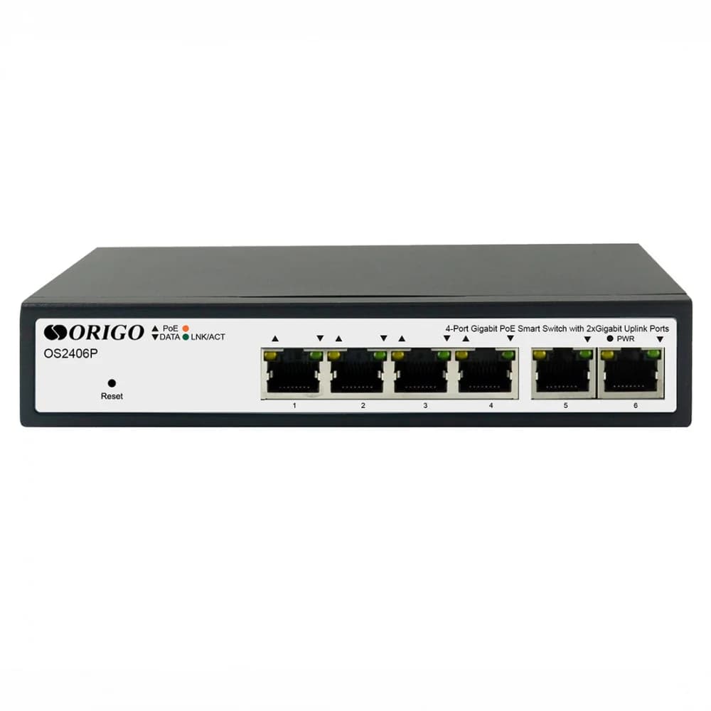 Коммутатор/ Smart Managed L2 PoE Switch 4 x 1000Base-T PoE+, 2 x 1000Base-T, PoE-60W budget