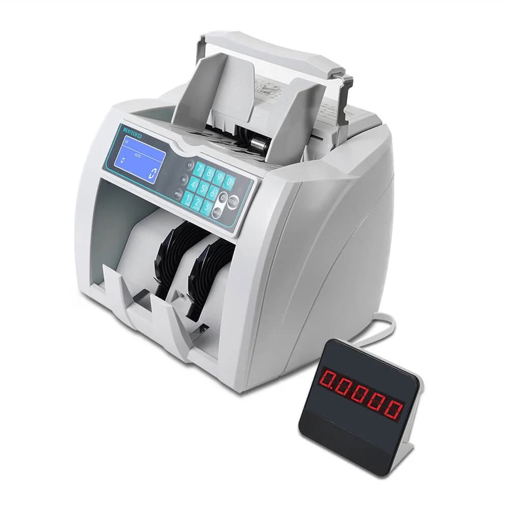 Мультивалютный счетчик банкнот MERTECH C-3 white Скорость: 600/1000/1200/1900 Виды детекции: УФ, по оптической плотности, по размеру Приемный лоток: 130 шт Загрузочный лоток: 300 шт Цвет: Белый Габа