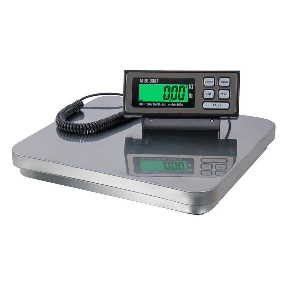 Фасовочные напольные весы M-ER 333 AF "FARMER" RS-232 LCD Интерфейс RS-232 Индикация: ЖКИ с подсветкой Габариты: 400х355х55 мм Платформа: 400х355 мм Максимальный вес: 150 кг Минимальный вес: 1 кг