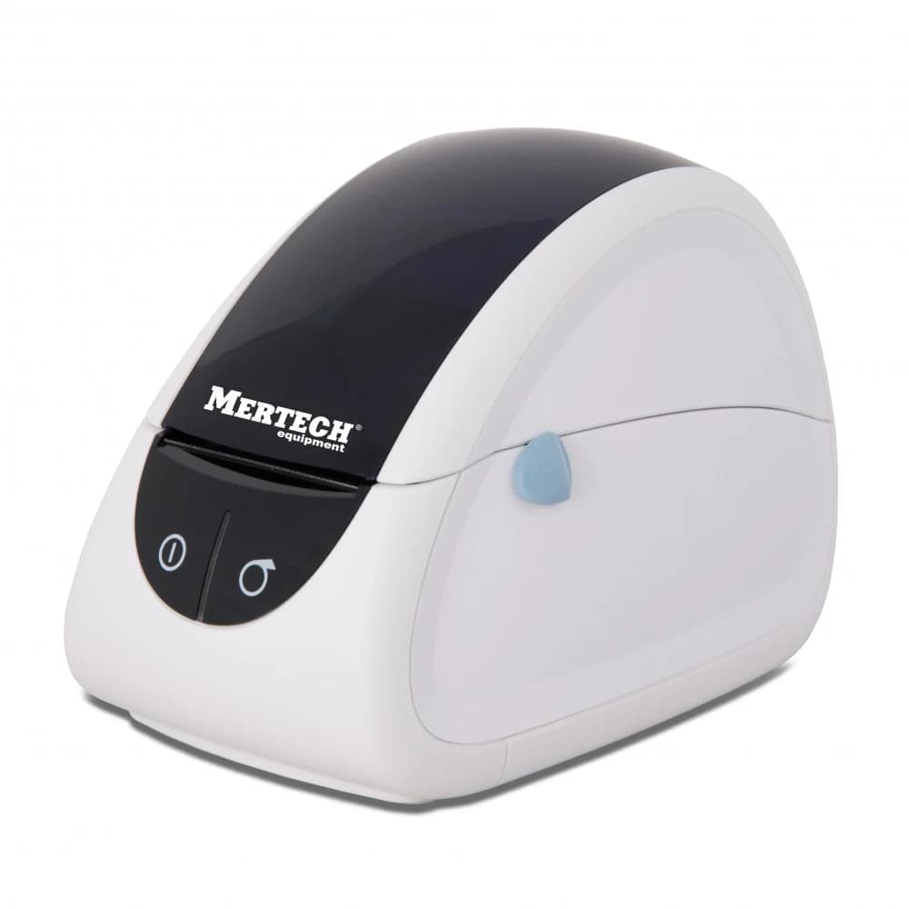 Термопринтер самоклеящихся этикеток MERTECH LP58 EVA RS232-USB White Ширина печати: до 56 мм Разрешение печати: 203 DPI Скорость печати: 100 мм/сек Интерфейсы: RS232 и USB Цвет: Белый