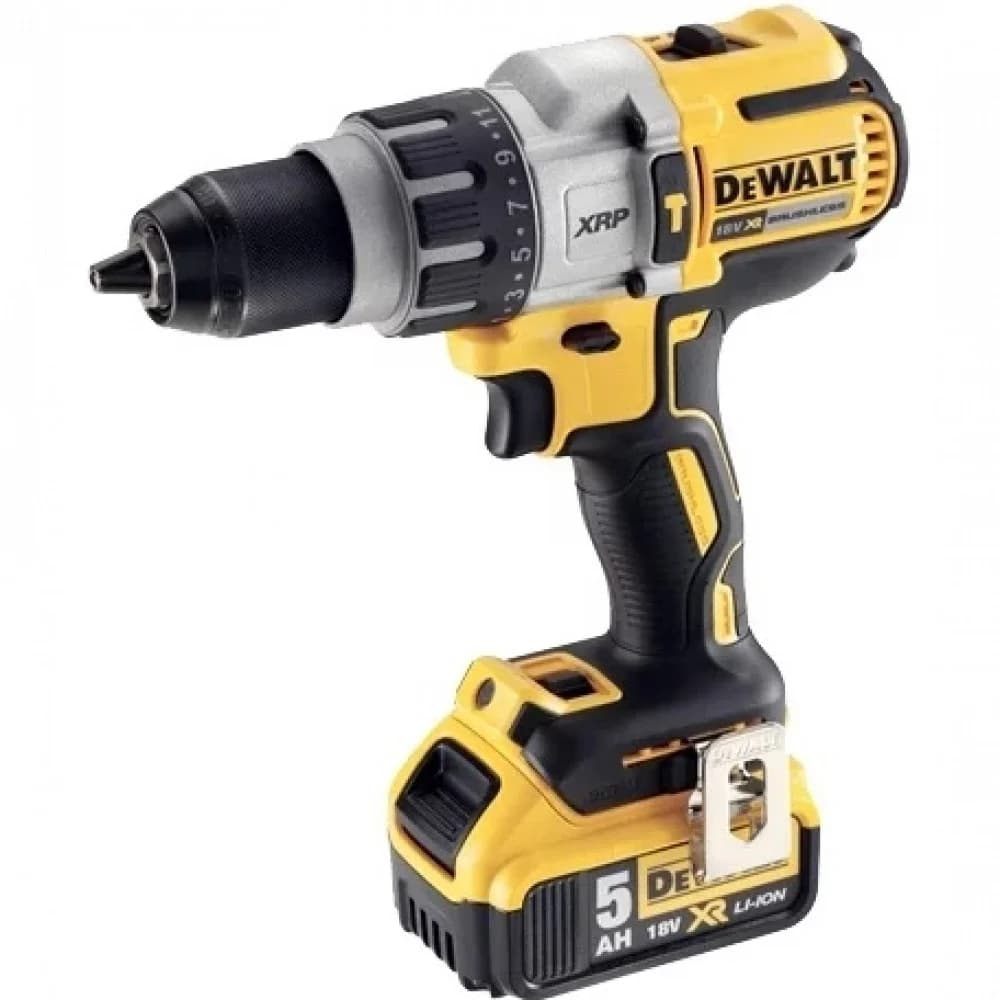 Дрель-шуруповерт DeWALT DCD996P2-QW, 18В, 820 Вт, 95 Нм, 2000 об/мин, 38250 уд/мин, 5 А*ч