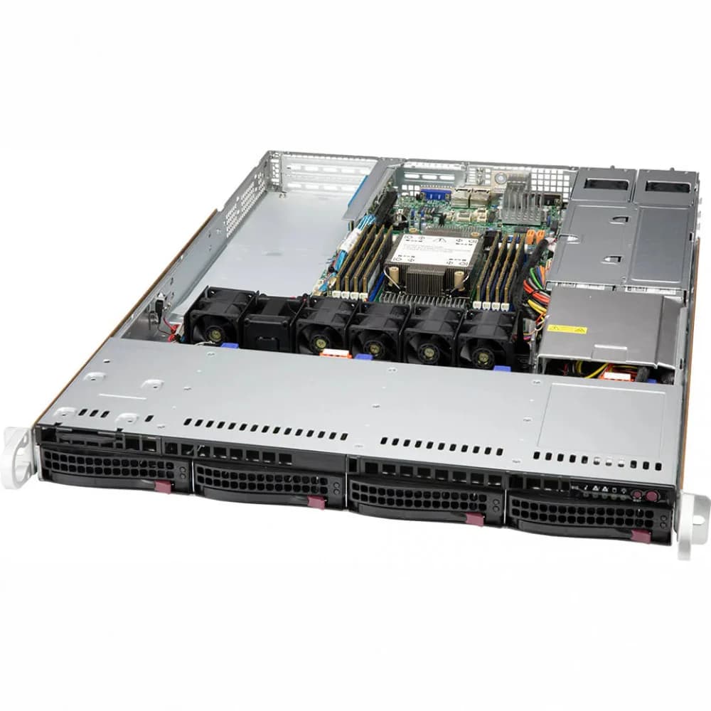 Сервер 1U Rack WIO X12SPW-TF, CSE-815TQC-R504WB (SYS-510P-WTR)/1x Intel Xeon 4310 12 core 2.1Ghz/2x32 GB DDR4 RDIMM/2x 960GB SSD SATA 2.5"/2x500W