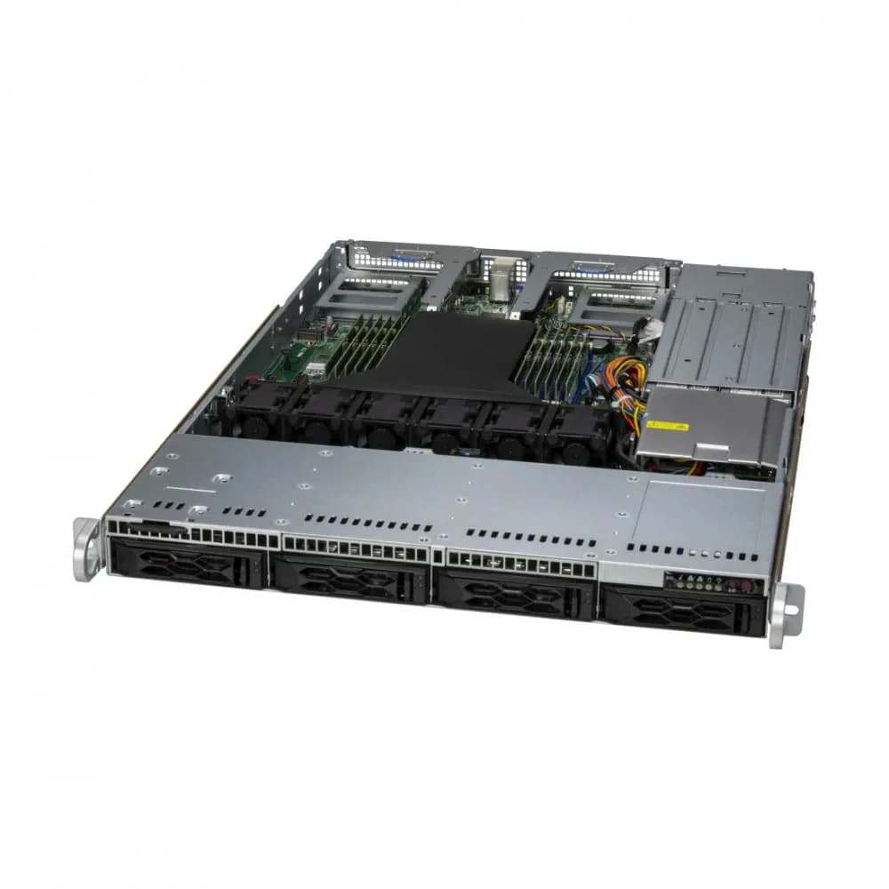 Суперсервер (промышленный компьютер), Supermicro, AS-1015CS-TNR 730, EPYС 9124, 1x32GB DDR5-5600 ECC RDIMM, 1x480GB NVMe PCIe 4.0 SSD M.2, 2x860W