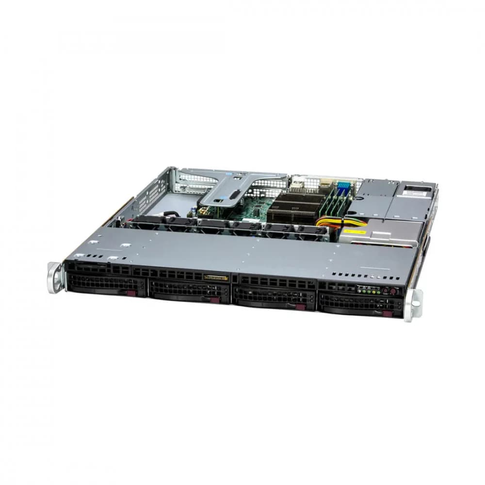 Суперсервер (промышленный компьютер), Supermicro, SYS-511R-M 776, Xeon 6325P, 1x32GB DDR5-5600 ECC RDIMM, 1x480GB NVMe PCIe 4.0 SSD M.2, 2x1200W, 2 RJ-45 1G LAN