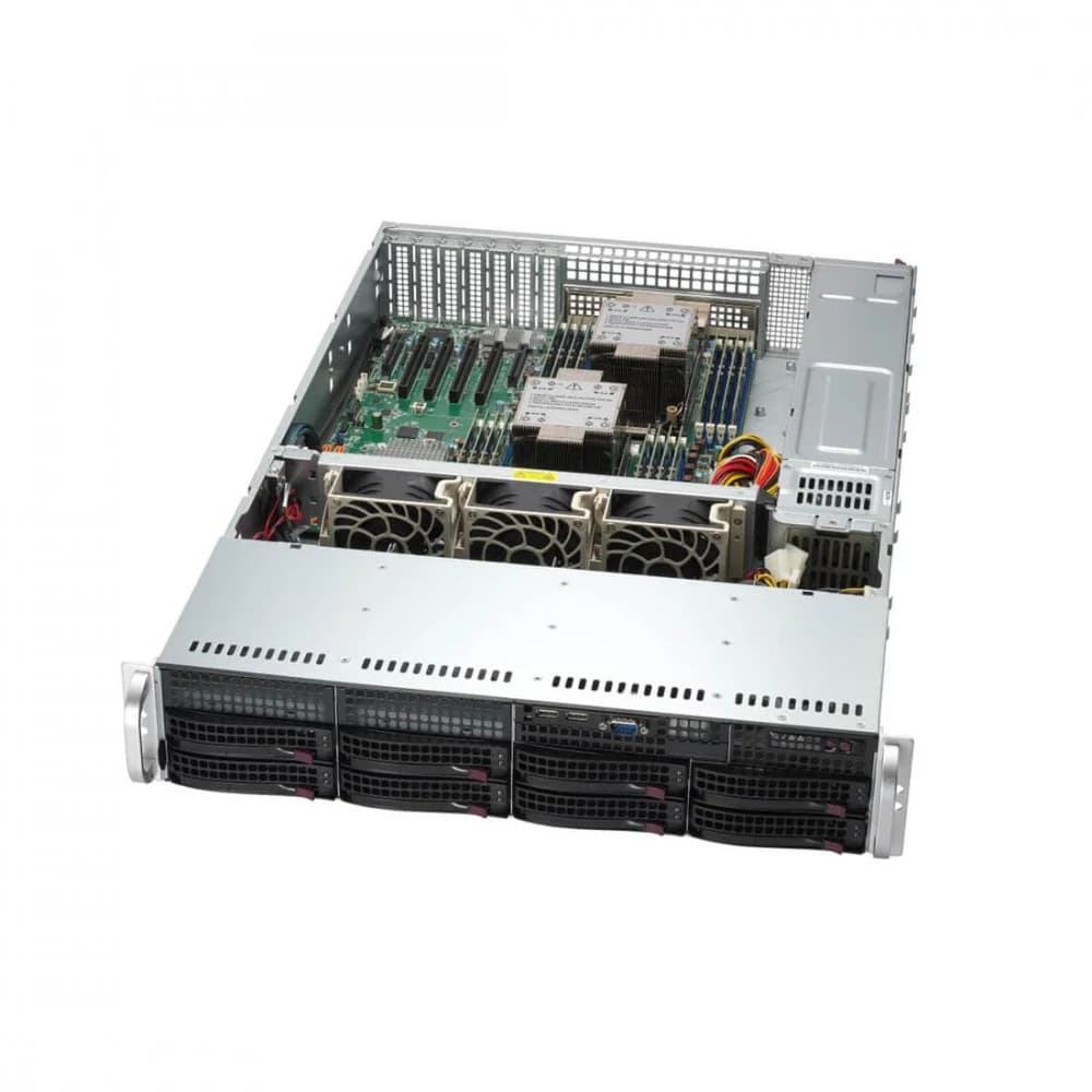 Суперсервер (промышленный компьютер), Supermicro, SYS-621P-TRT 421, Xeon Silver 4514Y, 1x32GB DDR5-5600 ECC RDIMM, 1x480GB NVMe PCIe 4.0 SSD M.2, 2x1200W, 2 RJ-45 10G LAN