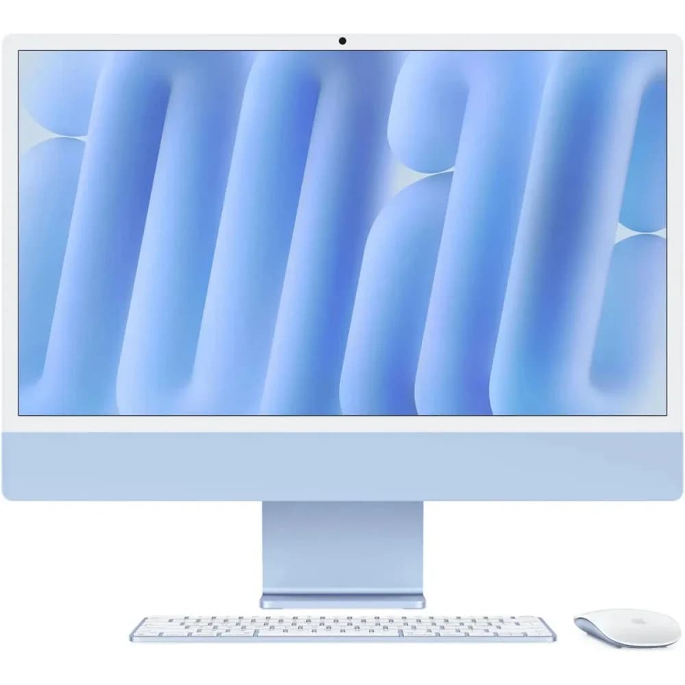 Моноблок Apple iMac A3137 24" 4.5K M4 10 core (4) 16Gb SSD256Gb 10 core GPU macOS WiFi BT 143W клавиатура мышь Cam синий 4480x2520