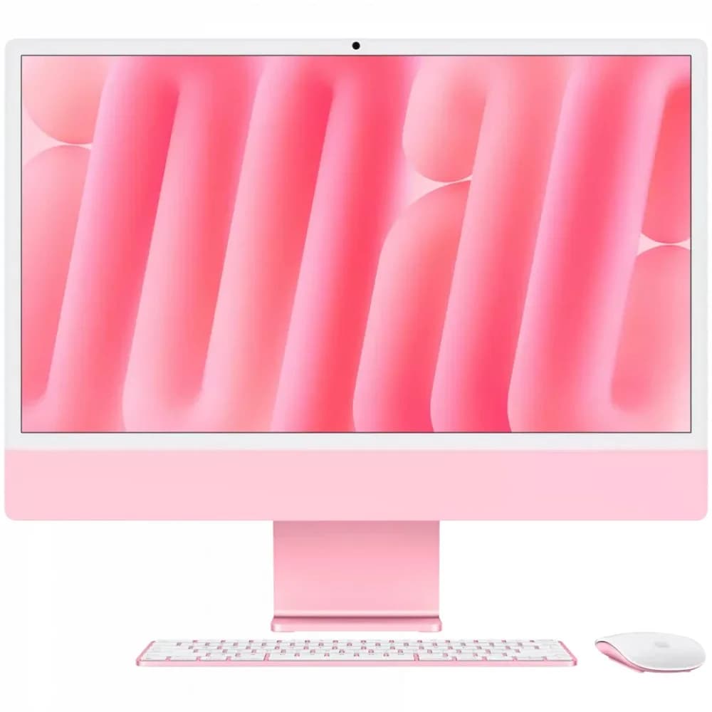 24-inch iMac with Retina 4.5K display: Apple M4 chip with 10‑core CPU and 10‑core GPU, 16GB, 256GB SSD - Pink,Model A3137