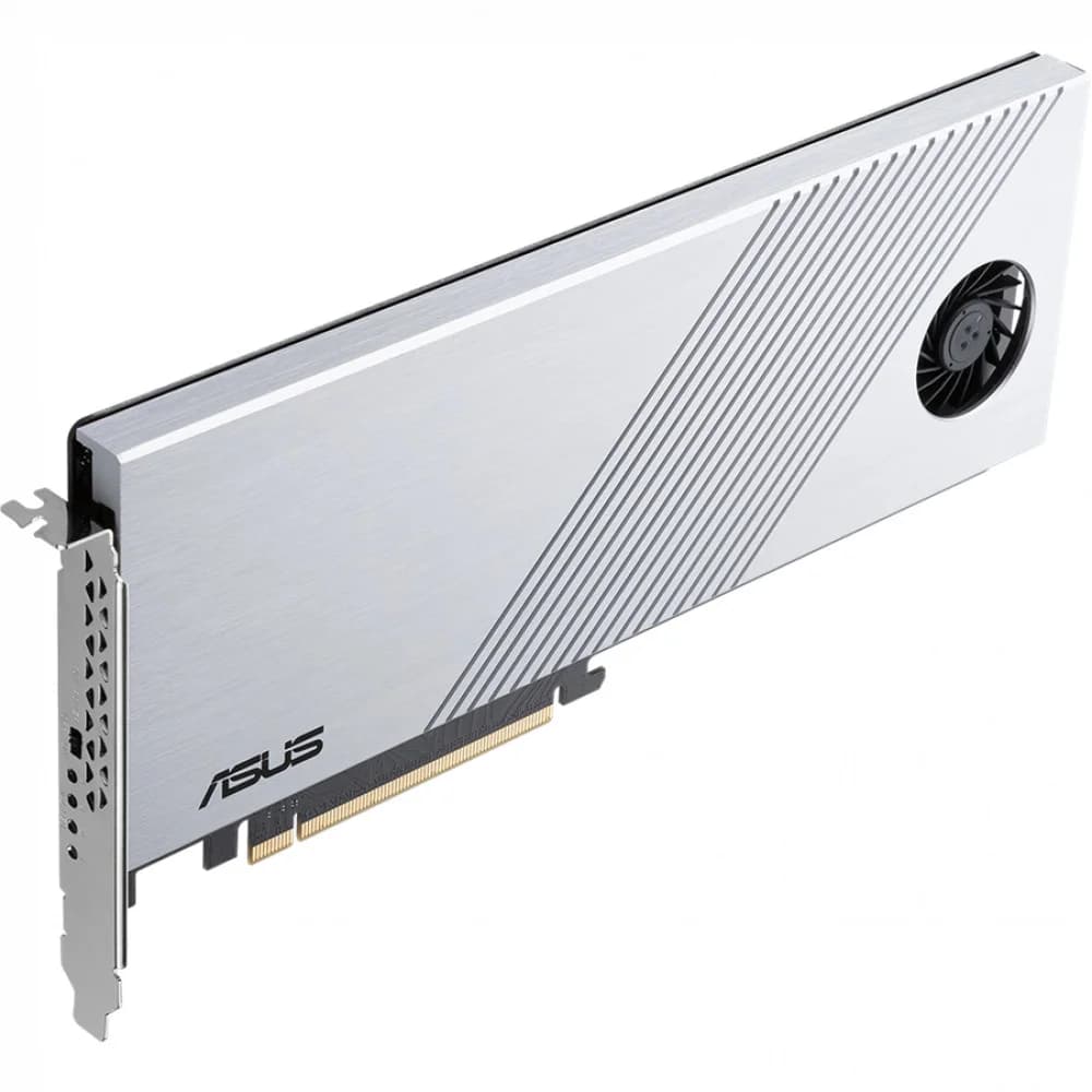 Внутренний адаптер для создания RAID-массивов ASUS HYPER M.2 X16 GEN 4 CARD. Поддерживает четыре устройства NVMe M.2 (2242/2260/2280/22110) со скоростью до 256 Гбит/с для AMD TRX40/X570 PCIe 4.0 NVM