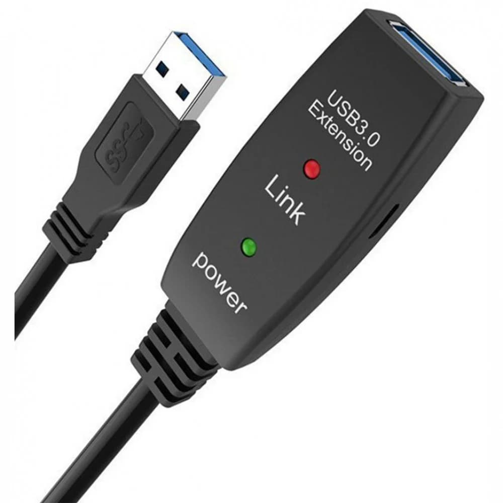 Кабель-адаптер USB3.0-repeater, удлинительный активный <Am-->Af> 15м Aopen/qust<ACU827A-15M>