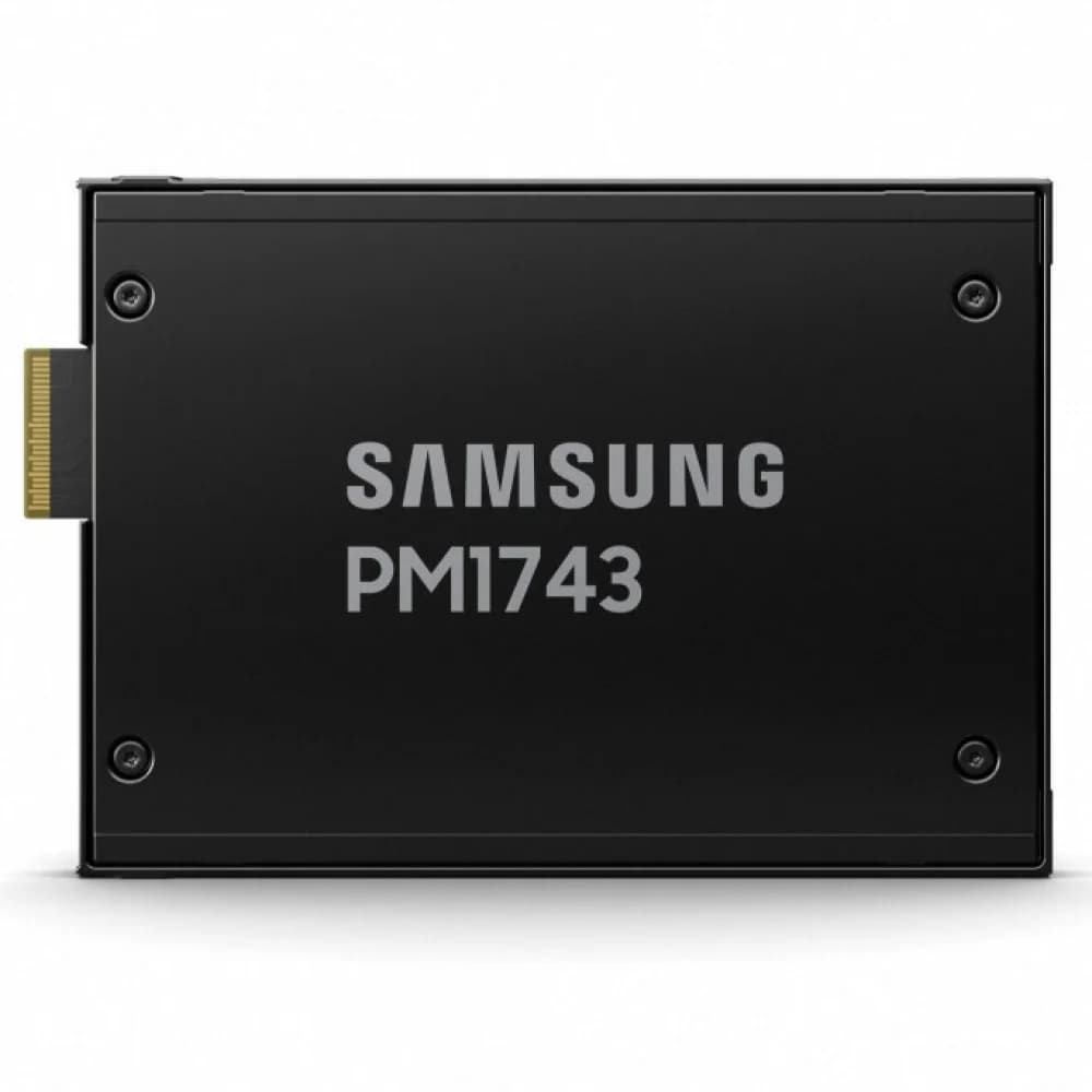 Твердотельный накопитель/ Samsung SSD PM1743, 7680GB, U.3(2.5" 15mm), NVMe, PCIe 5.0 x4 R/W 14000/6000MB/s, IOPs 2 500 000/300 000, TBW 14016, DWPD 1 (12 мес.)