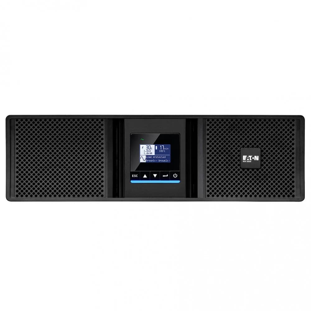 Источник бесперебойного питания, Eaton, 9SX6KIRT3UG2, Онлайн, Стоечный 19" 3U, Мощность 6000ВА/6000Вт, Диапазон работы AVR: 176-276В (с возможностью регулировки до 100-276В), Бат.: 12В/5 Ач*15шт., Ч