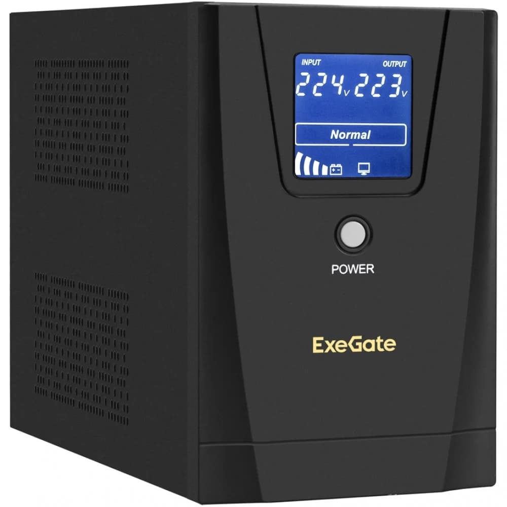 ИБП ExeGate SpecialPro Smart LLB-1500.LCD.AVR.8C13 1500VA/950W, LCD, AVR, 8*C13, металлический корпус, Black
