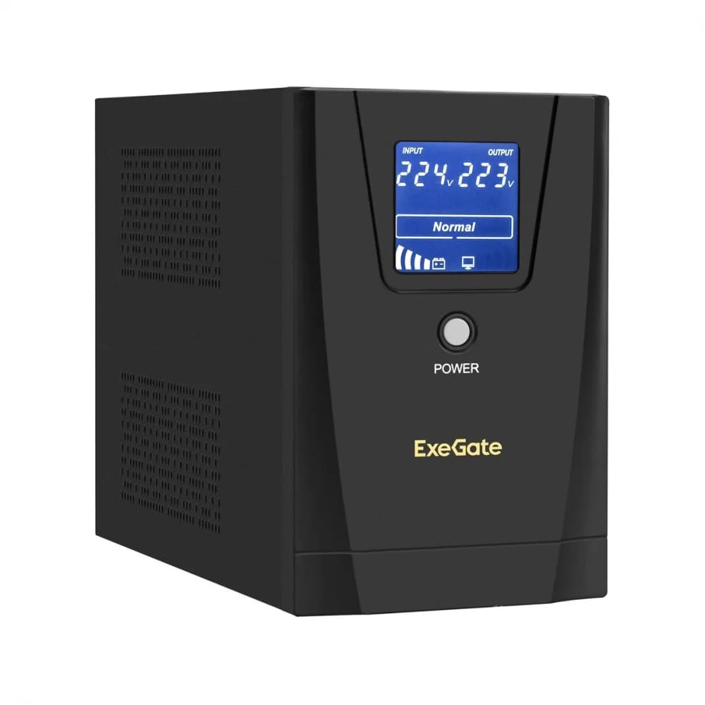 ИБП ExeGate SpecialPro Smart LLB-1600.LCD.AVR.2SH.3C13.USB <1600VA/950W, LCD, AVR, 2*Schuko+3*C13, USB, съемн.кабель, металлический корпус, Black>