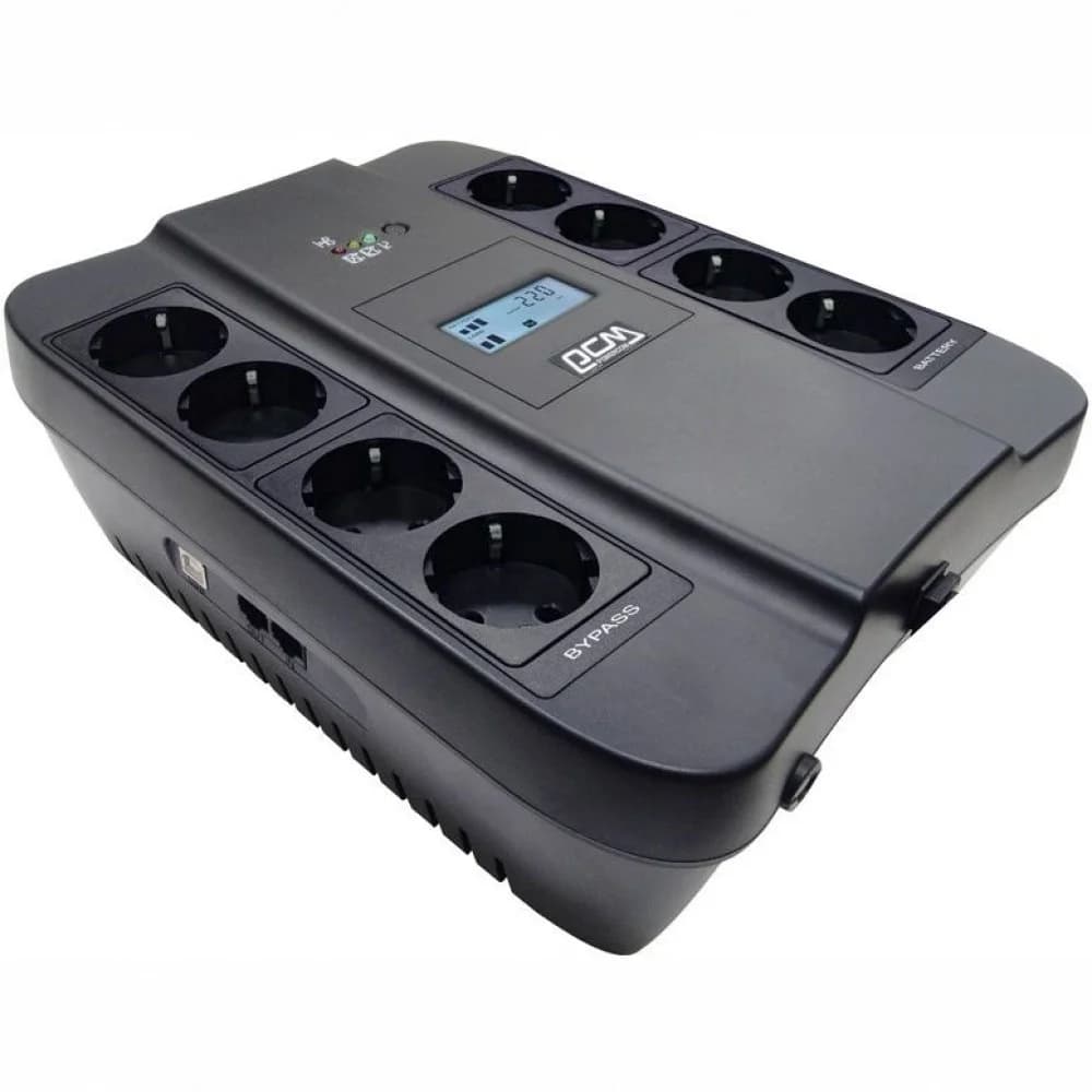 ИБП Powercom Spider SPD-550U 550ВА 330Вт 4+4xEURO USB RJ11/RJ45 LCD черный (SPD-550U)