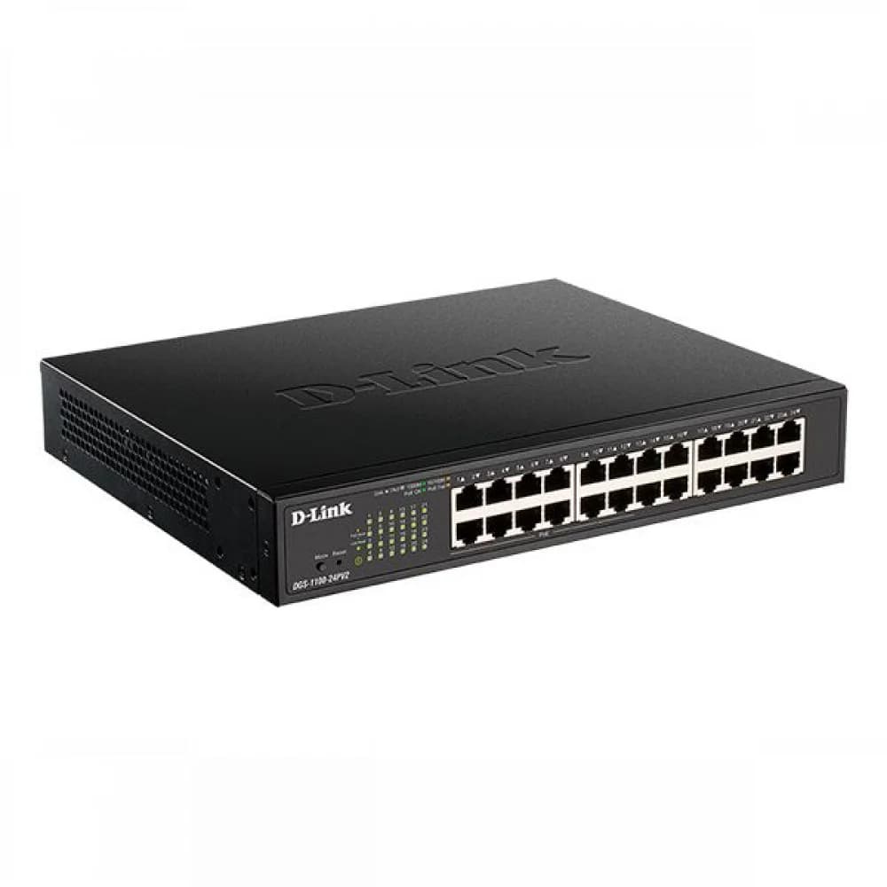 Коммутатор D-Link DGS-1100-24PV2/A 24G 12PoE+ 100W управляемый