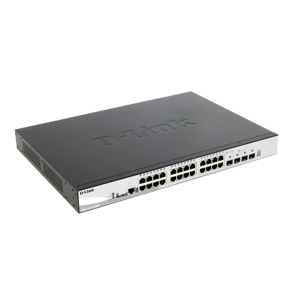 D-Link DGS-1510-28XMP/A1A PROJ Управляемый стекируемый коммутатор SmartPro с 24 портами 10/100/1000Base-T с поддержкой РоЕ и 4 портами 10G Base-X SFP+
